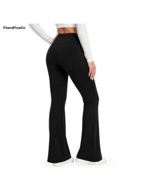 Women's Flare Leggings High Rise Wide Leg Bell Bottom Yoga Pants